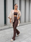 TROUSERS FUSION BROWN
