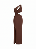 DRESS AMARA MAXI BROWN