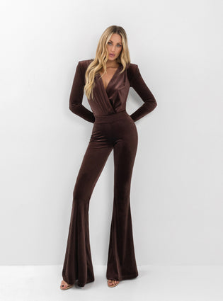 TROUSERS GRACE DARK BROWN