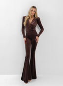 TROUSERS GRACE DARK BROWN