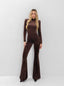 TROUSERS GRACE DARK BROWN