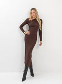 DRESS MARISE DARK CHOCOLATE