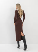 DRESS MARISE DARK CHOCOLATE
