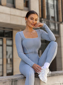 BLOUSE RISETTE DUSTY BLUE