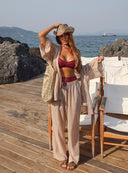 TROUSERS MOONFLOW BEIGE