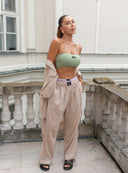 TOP LUMINA MUTED OLIVE