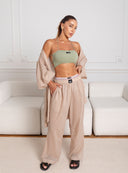 TOP LUMINA MUTED OLIVE