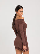 DRESS FELICIA MINI BROWN