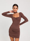 DRESS LAVERN MINI BROWN
