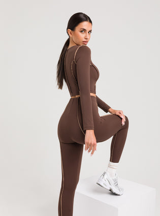 BLOUSE RISETTE BROWN