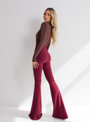 TROUSERS SAFIYA CLARET