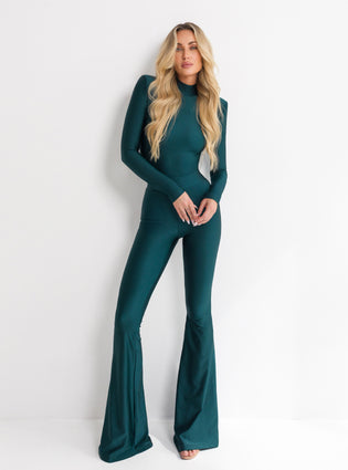 TROUSERS ELIENOR BOTTLE GREEN