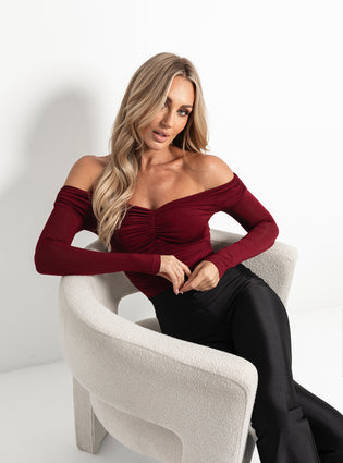 MARGO CLARET BLOUSE