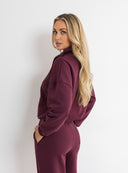BLOUSE INES WINE VELVET