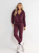 JOGGERS EMILIE WINE VELVET