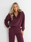 BLOUSE INES WINE VELVET