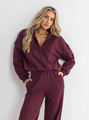 BLOUSE INES WINE VELVET