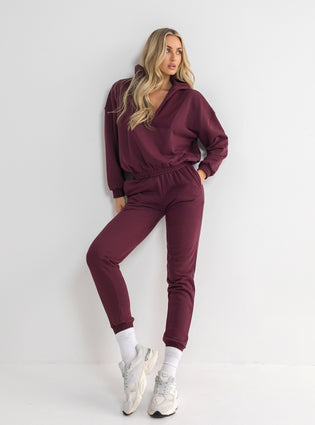 JOGGERS EMILIE WINE VELVET