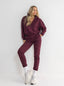 JOGGERS EMILIE WINE VELVET