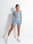 SHORTS CORALLIE DUSTY BLUE