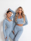 BLOUSE LEA - DUSTY BLUE