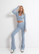 TROUSERS EDITH DUSTY BLUE