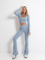 TROUSERS EDITH - DUSTY BLUE