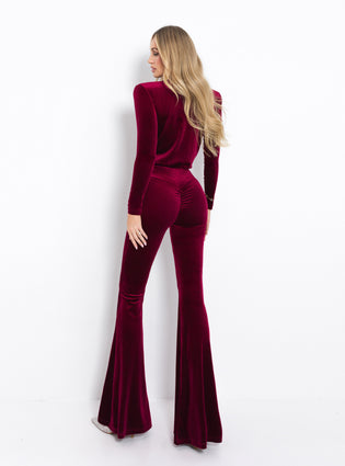 TROUSERS GRACE CLARET