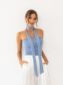 SCARF VEIL DUSTY BLUE