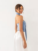 SCARF VEIL DUSTY BLUE