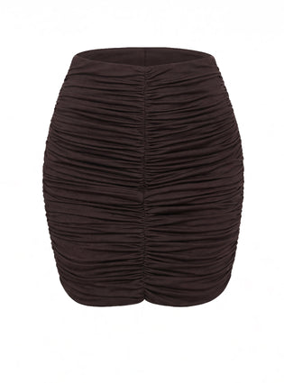 SKIRT VEDETTE DARK CHOCOLATE