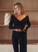 BOLERO PILATES WRAP DEEP BLACK