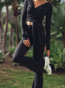 LEGGINGS FLARE DEEP BLACK