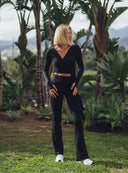 LEGGINGS FLARE DEEP BLACK