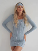 DRESS SOPHIE DUSTY BLUE