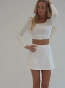BLOUSE RISETTE WHITE