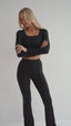 BLUSE RISETTE - SCHWARZ