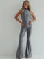 TROUSERS ELIENOR SILVER DUST