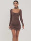 Dress lavern mini brown