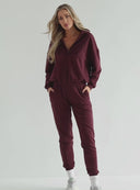 JOGGERS EMILIE WINE VELVET