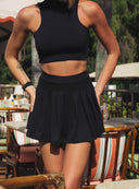 SKIRT COURT DEEP BLACK